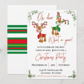 2021年 鹿のごとく 今年も大変なクリスマス パーティー 招待状 (正面/裏面)