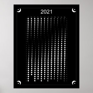 2021年 – 黒月カレンダー ポスター