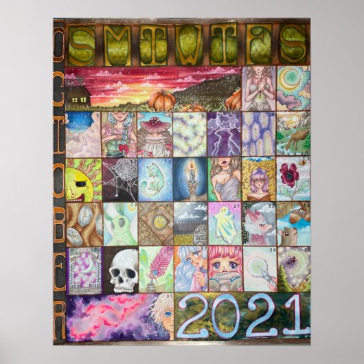 2021年Drawtoberカレンダーポスター ポスター (正面)