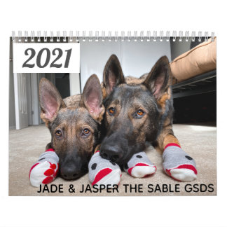 2021年Jade & Jasper the Sable GSDのカレンダー カレンダー