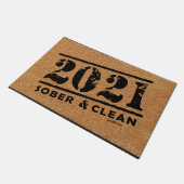 2021年Sober & Clean Drug & Alcool Adiction無料 ドアマット (アングル)