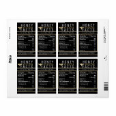 2021最新のハチミツ栄養ブラック金ゴールドとビー ラベル (フルシート)