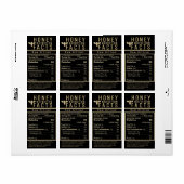 2021最新のハニーニュートメントブラック金ゴールドとBee La ラベル (フルシート)