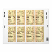 2021最新ハチミツ栄養メタリック金ゴールドとビー ラベル (フルシート)