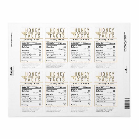 2021最新ハチミツ栄養白金ゴールドと蜂 ラベル (フルシート)