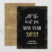 2021最高の年の新年向け |フェスティバル シーズンカード (正面/裏面)