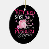 2021退職した Not My Proble Pinkフローラ セラミックオーナメント (右)