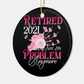 2021退職した Not My Proble Pinkフローラ セラミックオーナメント (左)