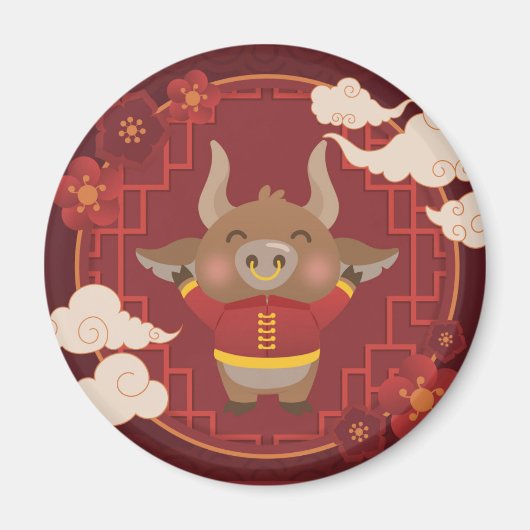 2021野生の雄牛 マグネット (正面)