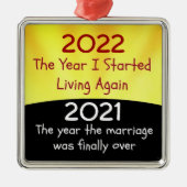 2021離婚お祝い メタルオーナメント (正面)