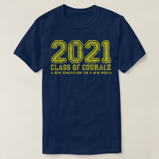 2021黄色の勇気のクラス Tシャツ (デザイン正面)