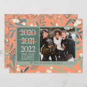 2021 おもしろい 2022ヤドリギメロンクリスマス写真 シーズンカード (正面/裏面)