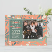 2021 おもしろい 2022ヤドリギメロンクリスマス写真 シーズンカード (スタンド正面)