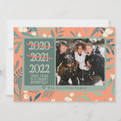 2021 おもしろい 2022ヤドリギメロンクリスマス写真 シーズンカード (正面)