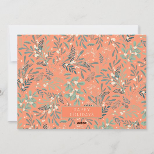 2021 おもしろい 2022ヤドリギメロンクリスマス写真 シーズンカード (裏面)