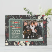 2021 おもしろい 2022年3年目のチャーム写真クリスマス シーズンカード (スタンド正面)