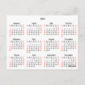 2021 ポケットカレンダー お気に入りの写真 ポストカード (裏面)