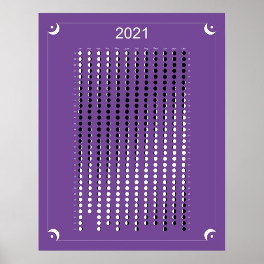 2021 - ムーンコalendar 紫 ポスター (正面)