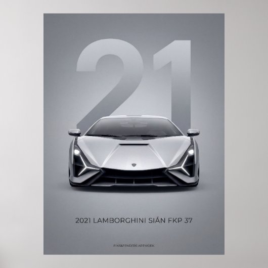 2021 ランボルギーニ シアン FKP 37 ポスター (正面)