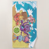 2021 – ワクチンのパワーアップビーチタオル ビーチタオル (正面)