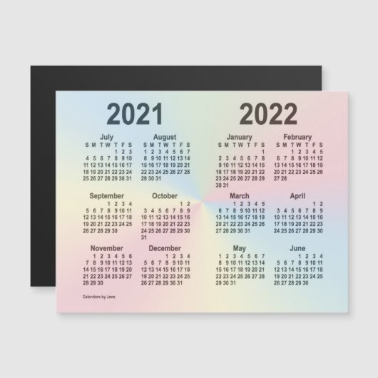 2021-2022年度学年カレンダーby Janz Rainbow (正面/裏面)