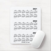 2021-2023年（月）白3年カレンダー マウスパッド (マウス)