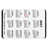 2021 Black Holiday Calendar by Janz Magnet マグネット (横)