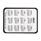 2021 Black Holiday Calendar by Janz Magnet マグネット (横)
