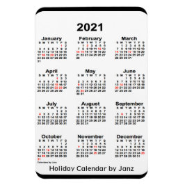 2021 Black Holiday Calendar by Janz Magnet マグネット
