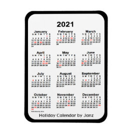 2021 Black Holiday Calendar by Janz Magnet マグネット