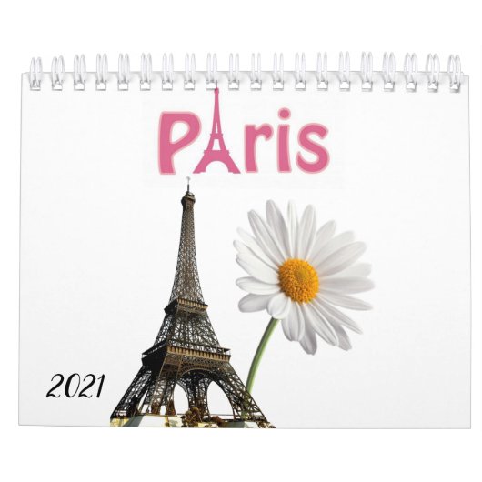 2021 Calendar Paris，フランス カレンダー (裏面)