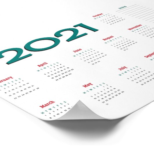 2021 calendar poster ポスター (角)