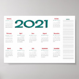 2021 calendar poster ポスター
