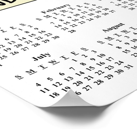 2021 Calendar Project Management ポスター (角)