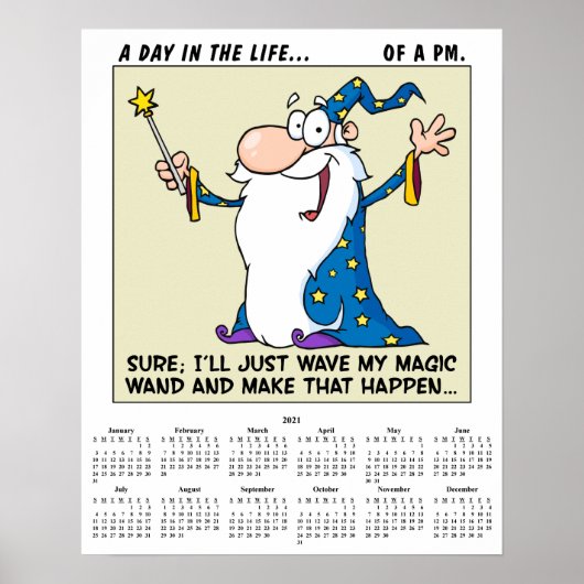 2021 Calendar Project Management ポスター (正面)