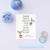 2021 Covid Christmas Reindeer Names Budget チラシ (シングル)