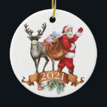 2021 Covid Santa Reindeer Water colorクリスマス セラミックオーナメント<br><div class="desc">このデザインはパーソナライズされた、写真や文字を変更して提供される領域にあってもよい。またカスタマイズは、このテンプレートをカスタマイズしクリックて、を選択してさらに背景の色を削除または変更したり、文字を追加したり、文字の色またはスタイルを変更したり、文字のみのデザインの画像を削除したりすることで可能です。このもし商品はデザインを別の商品に移すオプションがあり、必要に応じてデザインを調整しもして下さい。colorflowcreations@gmail.comで連絡は、このデザインを別の製品で使用するもしか、サポートが必要な場合は、ページの上部にあるチャットオプションを使用する。www.facebook.com/colorflowcreations、www.instagram.com/colorflowcreations、www.twitter.com/colorflowart、後を追およびwww.pinterest.com/colorflowcreationsで自分のデザインや自分の情報を見る。</div>