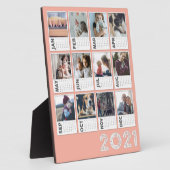 2021 Desktop Calendar Modern Photo Collage フォトプラーク (側面)