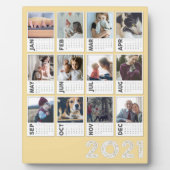 2021 Desktop Calendar Modern Photo Collage フォトプラーク (正面)