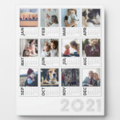 2021 Desktop Calendar Modern Photo Collage フォトプラーク (正面)