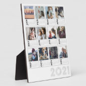 2021 Desktop Calendar Modern Photo Collage フォトプラーク (側面)