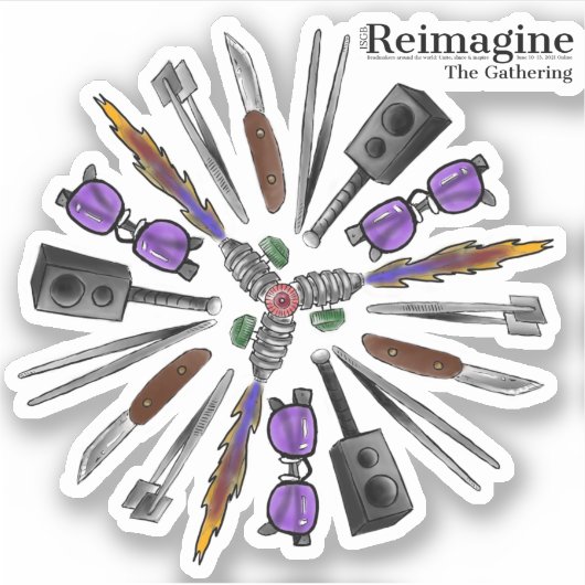 2021 Gathering Tシャツデザインシール シール (正面)