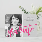 2021 GRADパーティーレタモダンーオーバーピンクグレー サンキューカード (スタンド正面)