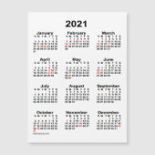 2021 Holiday Calendar by Janz 4x5マグネット (正面)