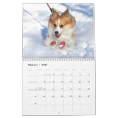 2021 Hudson the Fluffy Corgi Calendar カレンダー (2月 2027)