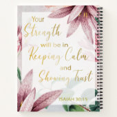 2021 JW年文字-保 Calm and  Show Trust ノートブック (裏面)