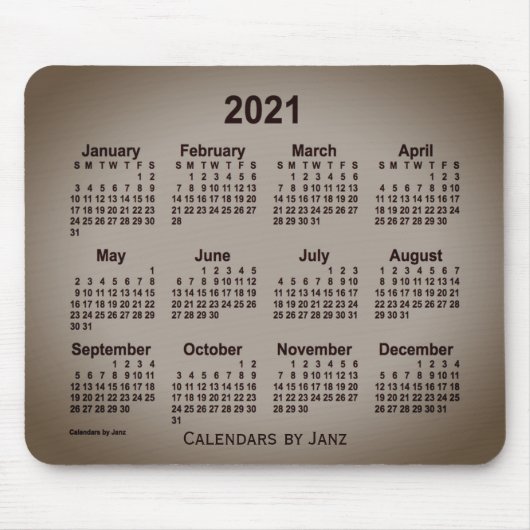 2021 San Telmo Grey Calendar by Janz Mouse pad マウスパッド (正面)