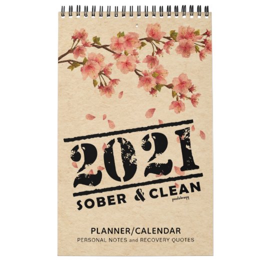 2021 Sober & Clean:回収引用文ギフトプランナー カレンダー (カバー)