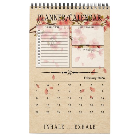 2021 Sober & Clean:回収引用文ギフトプランナー カレンダー (2月 2026)