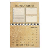 2021 Sober & Clean:回収引用文ギフトプランナー カレンダー (1月 2027)